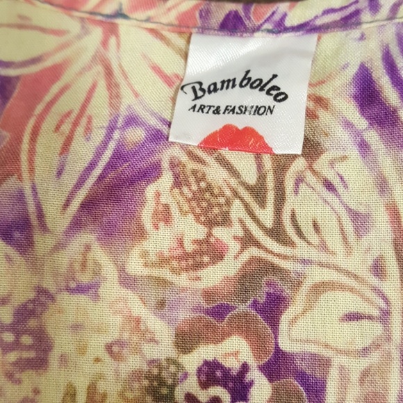 Bamboleo colorful crop top sz M - Picture 4 of 4